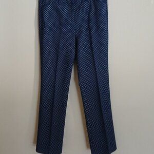 Seventh Ave Blue Polka Dot Pants